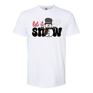 Let It Snow Christmas Holiday Cute Softstyle® CVC T-Shirt