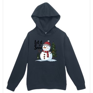 Let It Snow Cute Snowman Christmas Xmas Holiday Urban Pullover Hoodie