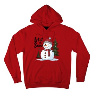 Let It Snow Cute Snowman Christmas Xmas Holiday Hoodie