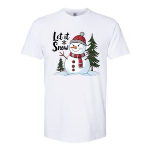 Let It Snow Cute Snowman Christmas Xmas Holiday Softstyle CVC T-Shirt