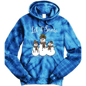 Let It Snow Happy Snow Leopard Print Hats Snow Great Gift Tie Dye Hoodie