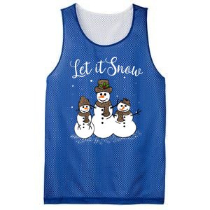 Let It Snow Happy Snow Leopard Print Hats Snow Gift Mesh Reversible Basketball Jersey Tank