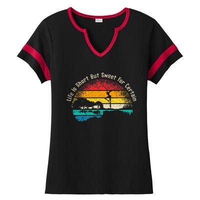 Life Is Short Guitar But Sweet For Certain Ladies Halftime Notch Neck Tee