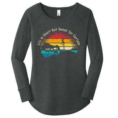 Life Is Short Guitar But Sweet For Certain Women's Perfect Tri Tunic Long Sleeve Shirt