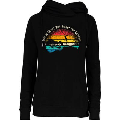 Life Is Short Guitar But Sweet For Certain Womens Funnel Neck Pullover Hood