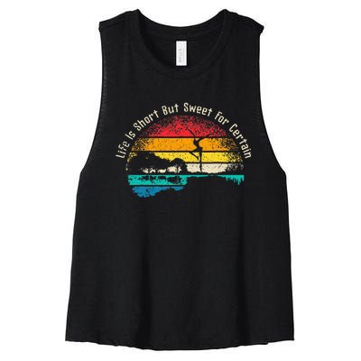 Life Is Short Guitar But Sweet For Certain Women's Racerback Cropped Tank