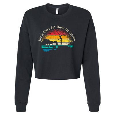 Life Is Short Guitar But Sweet For Certain Cropped Pullover Crew