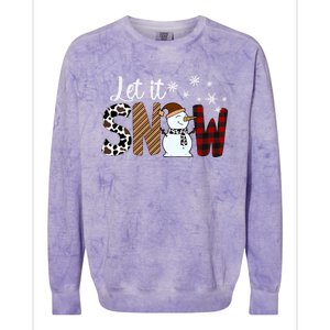 Let It Snow Cute Gift Colorblast Crewneck Sweatshirt