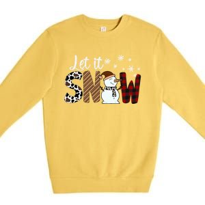 Let It Snow Cute Gift Premium Crewneck Sweatshirt