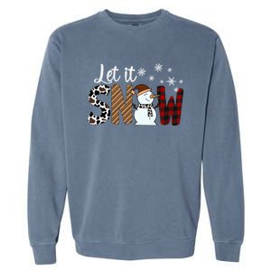 Let It Snow Cute Gift Garment-Dyed Sweatshirt