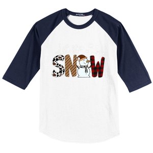 Let It Snow Cute Gift Baseball Sleeve Shirt