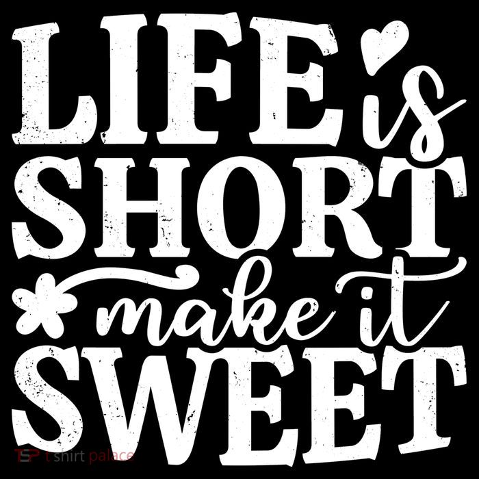 Life Is Short Make It Sweet Inspirational Quote Flat Bill Trucker Hat