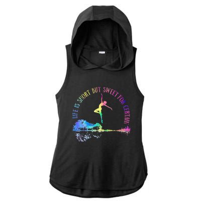 Life Is Short But Sweet For Certain Guitar Music Women Girls Ladies PosiCharge Tri-Blend Wicking Draft Hoodie Tank