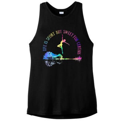 Life Is Short But Sweet For Certain Guitar Music Women Girls Ladies PosiCharge Tri-Blend Wicking Tank