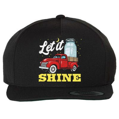 Let It Shine! Vintage Truck Stars Moon And Moonshine Jar Funny Gift Wool Snapback Cap