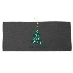 Let It Snow Propofol Christmas Rn Icu Crna Nurse Nursing Gift Large Microfiber Waffle Golf Towel