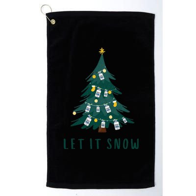 Let It Snow Propofol Christmas Rn Icu Crna Nurse Nursing Gift Platinum Collection Golf Towel