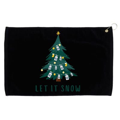 Let It Snow Propofol Christmas Rn Icu Crna Nurse Nursing Gift Grommeted Golf Towel