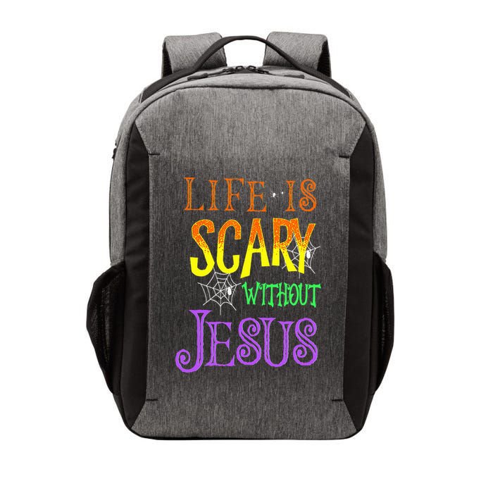 Life Is Scary Without Jesus Halloween Costume Vector Backpack