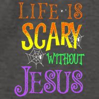 Life Is Scary Without Jesus Halloween Costume Vector Backpack