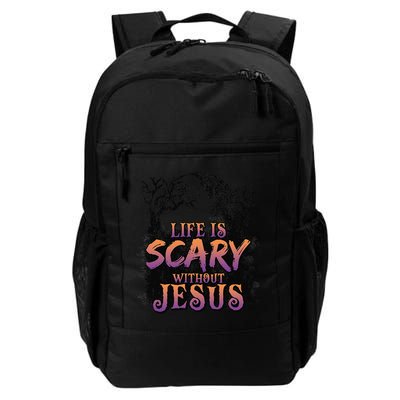 Life Is Scary Without Jesus Funny Halloween Christian Backpack