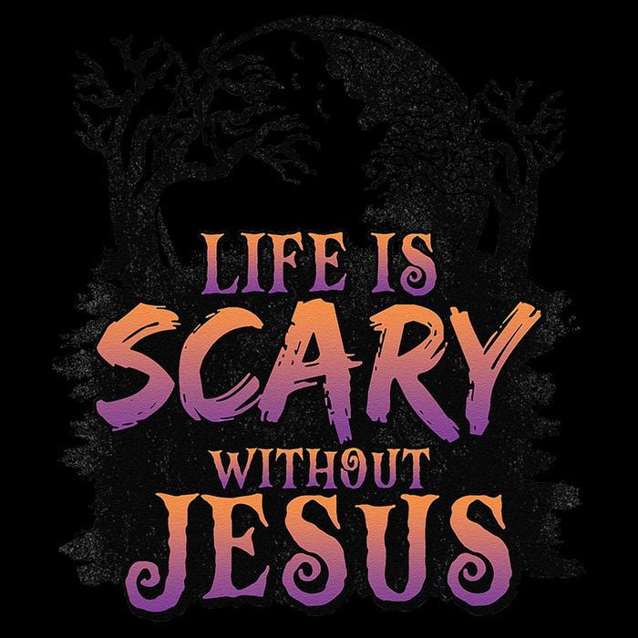 Life Is Scary Without Jesus Funny Halloween Christian 16 in Basic Backpack