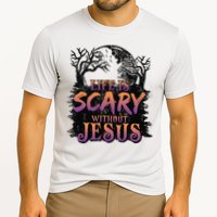 Life Is Scary Without Jesus Funny Halloween Christian Cooling Performance Crew T-Shirt