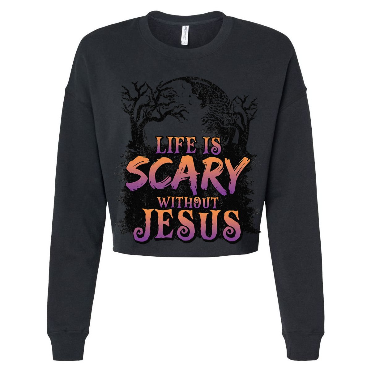 Life Is Scary Without Jesus Funny Halloween Christian Cooling Performance Crew T-Shirt