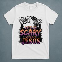 Life Is Scary Without Jesus Funny Halloween Christian T-Shirt