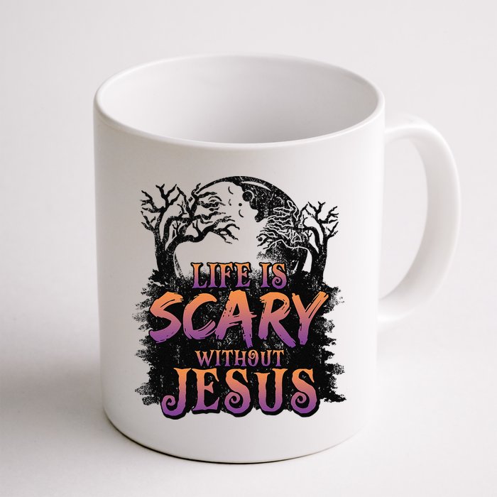 Life Is Scary Without Jesus Funny Halloween Christian Mug