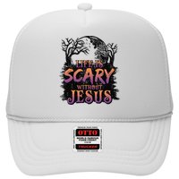 Life Is Scary Without Jesus Funny Halloween Christian Hat