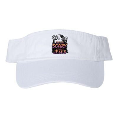 Life Is Scary Without Jesus Funny Halloween Christian Visor