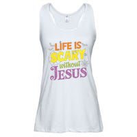 Life Is Scary Without Jesus Christian Faith Halloween Ladies Essential Flowy Tank