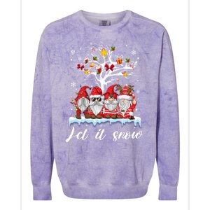 Let It Snow Gnomies Gift For Christmas Colorblast Crewneck Sweatshirt