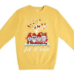 Let It Snow Gnomies Gift For Christmas Premium Crewneck Sweatshirt