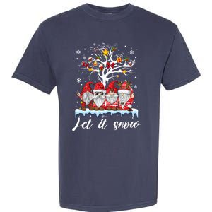 Let It Snow Gnomies Gift For Christmas Garment-Dyed Heavyweight T-Shirt