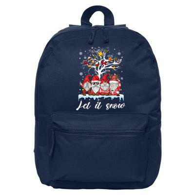 Let It Snow Gnomies Gift For Christmas 16 in Basic Backpack