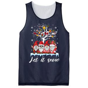 Let It Snow Gnomies Gift For Christmas Mesh Reversible Basketball Jersey Tank