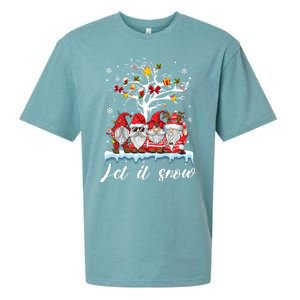 Let It Snow Gnomies Gift For Christmas Sueded Cloud Jersey T-Shirt