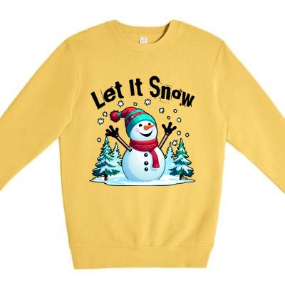 Let It Snow Snowman Premium Crewneck Sweatshirt