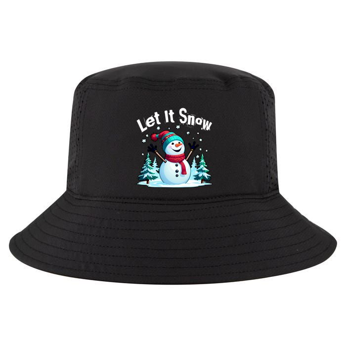 Let It Snow Snowman Cool Comfort Performance Bucket Hat