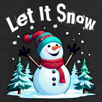Let It Snow Snowman Cool Comfort Performance Bucket Hat