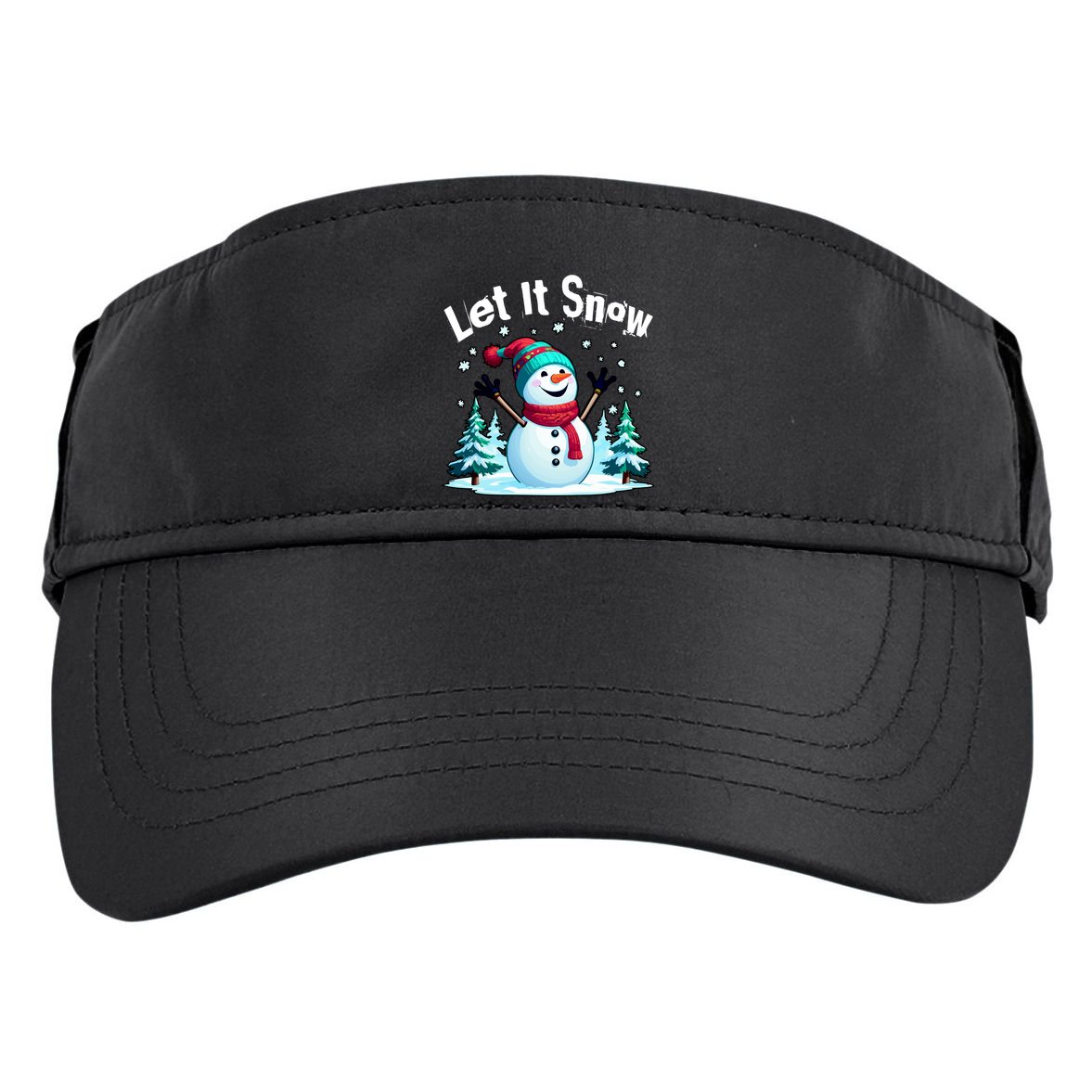 Let It Snow Snowman Adult Drive Performance Visor