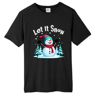 Let It Snow Snowman Tall Fusion ChromaSoft Performance T-Shirt