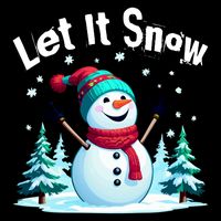 Let It Snow Snowman Flat Bill Trucker Hat