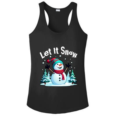Let It Snow Snowman Ladies PosiCharge Competitor Racerback Tank