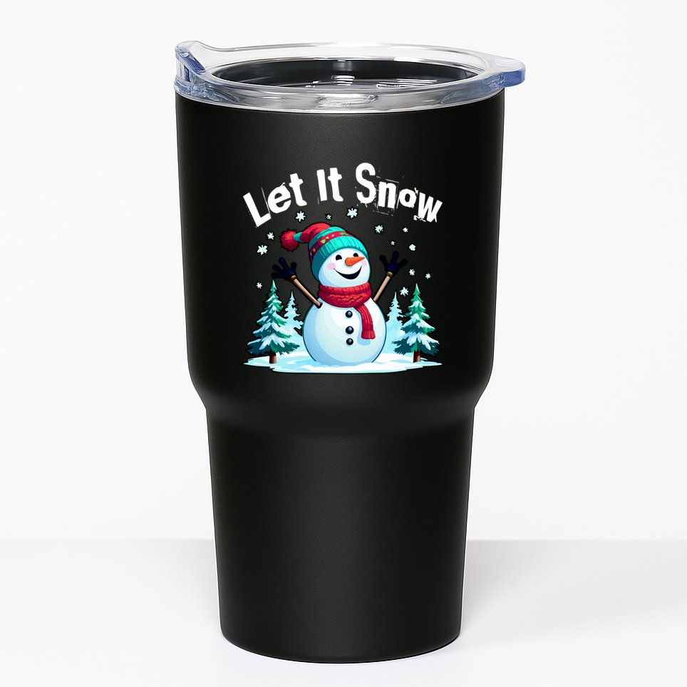 Let It Snow Snowman Tumbler