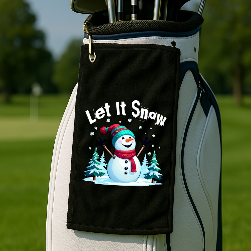 Let It Snow Snowman Golf Towel