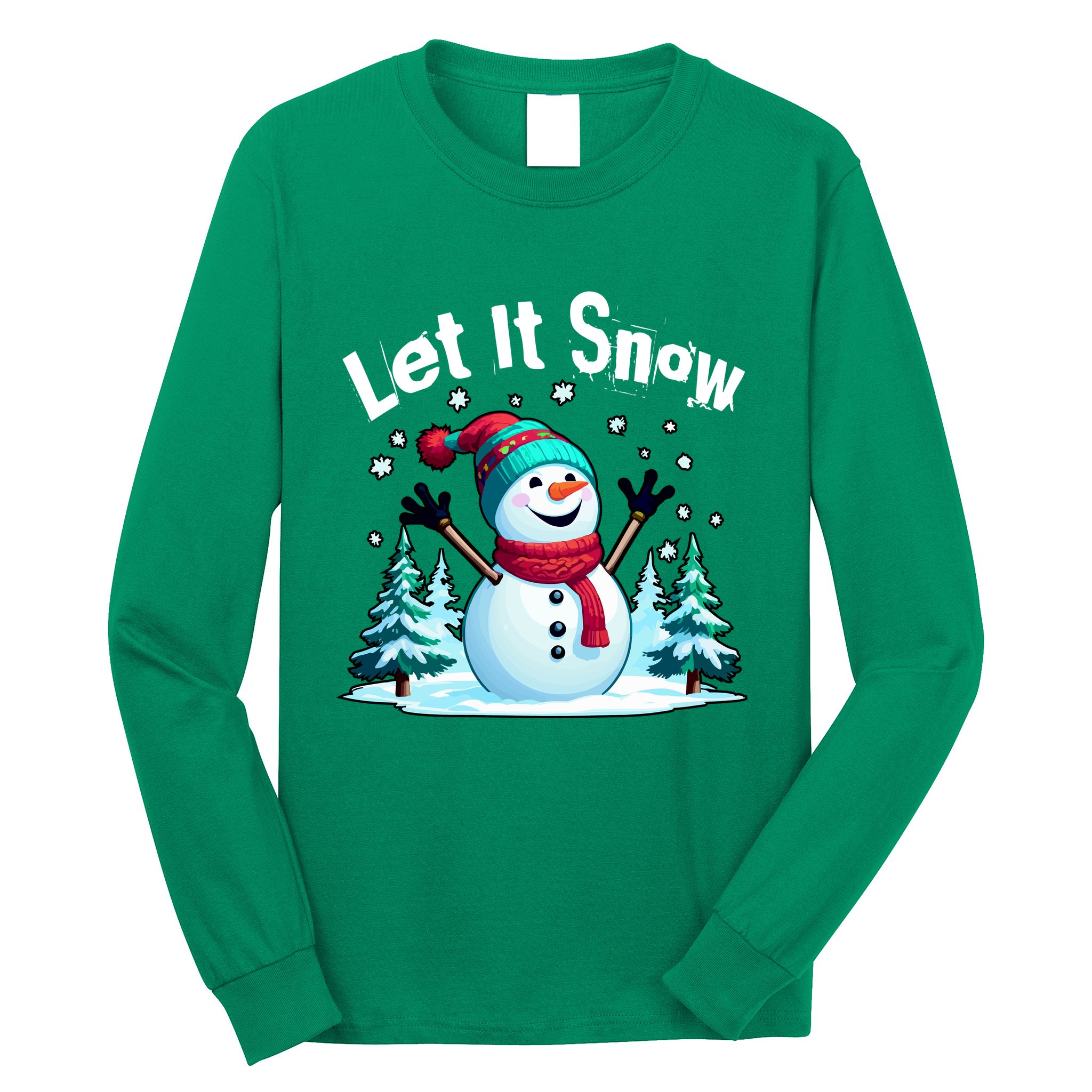 Let It Snow Snowman Long Sleeve Shirt