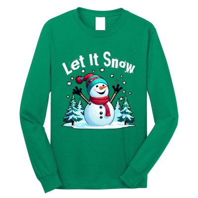 Let It Snow Snowman Long Sleeve Shirt